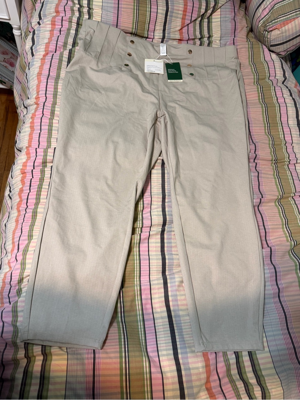 NWT 3X Halara Flex Luxe High Waisted Decorative Button Straight Leg Casual Pants